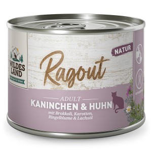 Wildes Land Grain Free Υγρή Τροφή Γάτας Ragout με Κουνέλι, Κοτόπουλο, Μπρόκολο & Καρότο