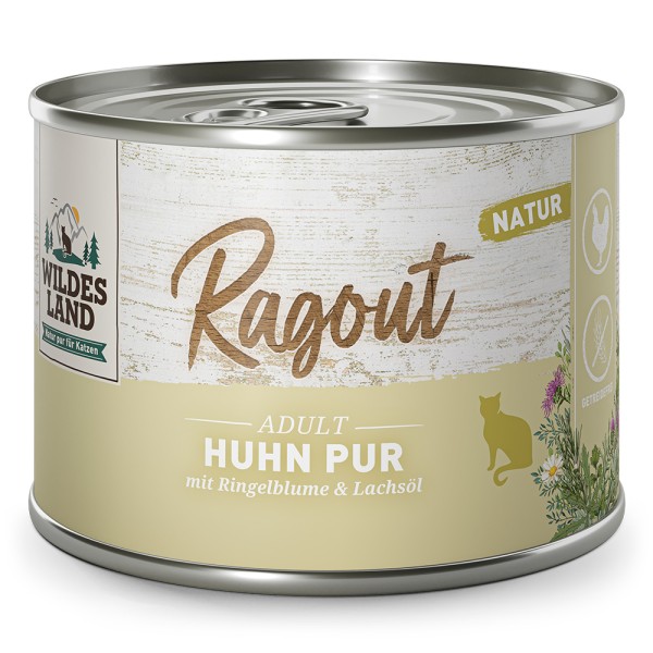 Wildes Land Grain Free Υγρή Τροφή Γάτας Ragout με Κοτόπουλο Pure, Λάδι Σολομού & Καλέντουλα Wildes Land Grain Free Υγρή Τροφή Γάτας Ragout με Κοτόπουλο Pure, Λάδι Σολομού & Καλέντουλα