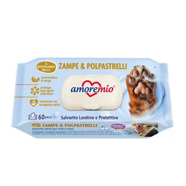 Amoremio Υγρά Μαντηλάκια Σκύλου & Γάτας για Πατούσες
