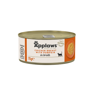 Applaws Κονσέρβα Γάτας Στήθος Κοτόπουλο με Κολοκύθα σε Ζωμό