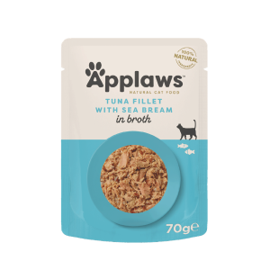 Applaws Cat Pouch Tuna Fillet with Sea Bream in Broth