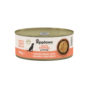 Applaws Taste Toppers Κονσέρβα Σκύλου Στήθος Κοτόπουλο με Σολομό σε Ζωμό