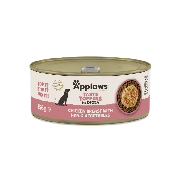 Applaws Taste Toppers Κονσέρβα Σκύλου Στήθος Κοτόπουλο με Ζαμπόν σε Ζωμό