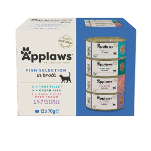 Applaws Multipack Ψαριών σε Ζωμό | Φυσική Υγρή Τροφή για Γάτες