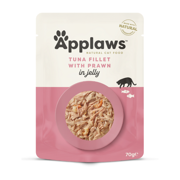 Applaws Φιλέτο Τόνου με Γαρίδα σε Ζελέ 70g Applaws Φιλέτο Τόνου με Γαρίδα σε Ζελέ 70g – φυσική υγρή τροφή γάτας