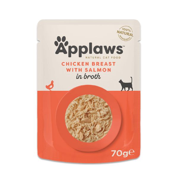 Applaws Cat Pouch Chicken Breast with Salmon in Broth Applaws Cat Pouch Chicken Breast with Salmon in Broth