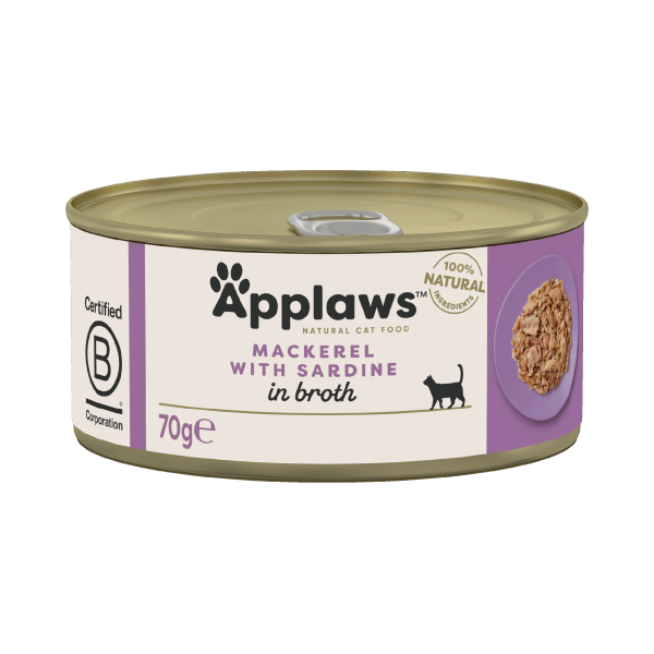 Applaws Cat Tin Mackerel with Sardine in Broth Applaws Cat Tin Mackerel with Sardine in Broth