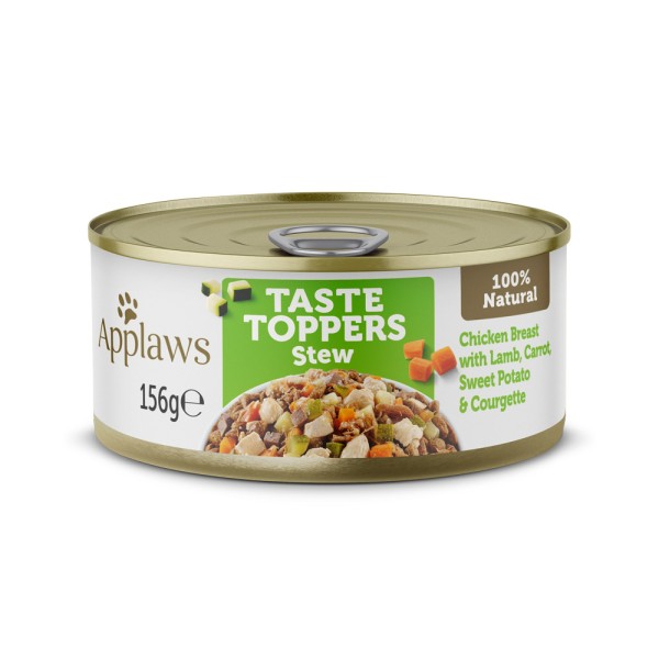 Applaws Taste Toppers Κονσέρβα Σκύλου Στήθος Κοτόπουλο με Αρνί και Λαχανικά Στιφάδο 