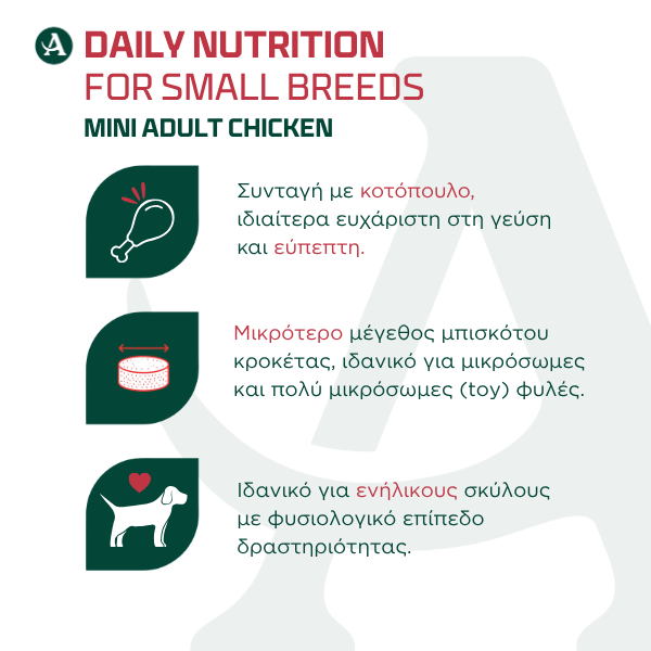 Arden Grange Mini Adult Dry Dog Food with Fresh Chicken & Rice Arden Grange Mini Adult dry dog food with fresh chicken and rice – complete and balanced nutrition for small breed adult dogs, available in Greece through Milann Hellas
