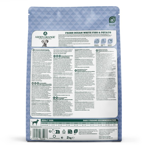 Ξηρή Τροφή Σκύλου Arden Grange Sensitive Grain Free Adult με Λευκό Ψάρι & Πατάτα Ξηρή Τροφή Σκύλου Arden Grange Sensitive Grain Free Adult με Λευκό Ψάρι & Πατάτα