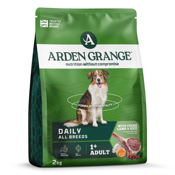 Arden Grange Adult Ξηρά Τροφή για Σκύλους με Φρέσκο Αρνί & Ρύζι Arden Grange Adult ξηρά τροφή για σκύλους με φρέσκο αρνί και ρύζι – πλήρης και ισορροπημένη διατροφή για ενήλικους σκύλους, διαθέσιμη στην Ελλάδα από τη Milann Hellas