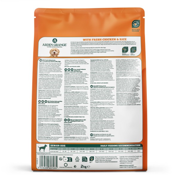 Arden Grange Senior Dry Dog Food with Fresh Chicken & Rice Arden Grange Senior Dry Dog Food with Fresh Chicken & Rice