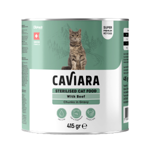 Caviara Υγρή Τροφή για Στειρωμένες Γάτες|Κονσέρβα με Μοσχάρι σε Σάλτσα Caviara Υγρή Τροφή για Στειρωμένες Γάτες|Κονσέρβα με Μοσχάρι σε Σάλτσα