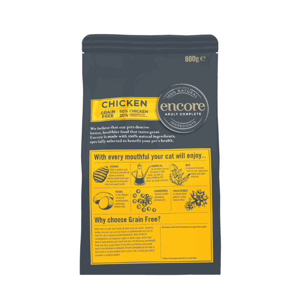 Encore Dry Cat Food with Chicken 800g