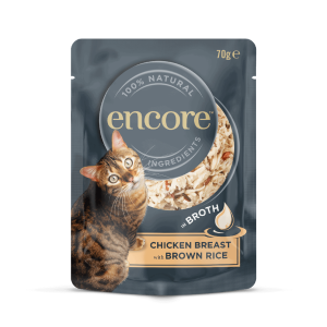 Encore Pouch in Broth 70gr | Wet Cat food with Chicken Breast & Brown Rice