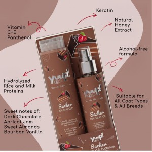 Yuup! Sacher Shampoo & Fragrance Kit - Gourmand Σετ Φροντίδας για Σκύλους & Γάτες  | 250 ml