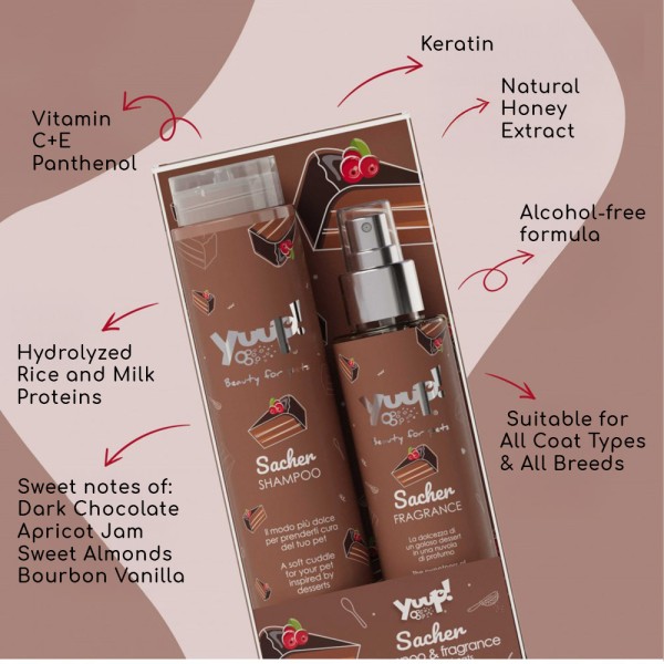 Yuup! Sacher Shampoo & Fragrance Kit - Gourmand Σετ Φροντίδας για Σκύλους & Γάτες | 250 ml Yuup! Sacher Shampoo & Fragrance Kit - Gourmand Σετ Φροντίδας για Σκύλους & Γάτες | 250 ml