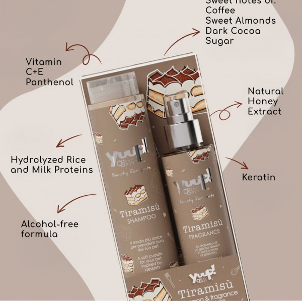 Yuup! Tiramisù Shampoo & Fragrance Kit - Gourmand Σετ Φροντίδας για Σκύλους & Γάτες | 250 ml Yuup! Tiramisù Shampoo & Fragrance Kit - Gourmand Σετ Φροντίδας για Σκύλους & Γάτες | 250 ml